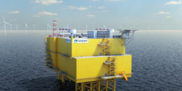 Plataforma offshore 2GW. Crédito: TenneT